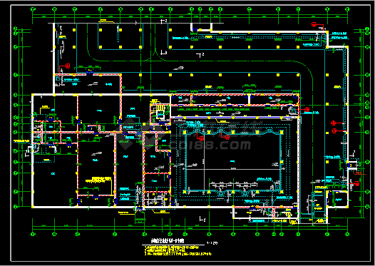 某豪华会所建筑设计CAD平面施工图-图二