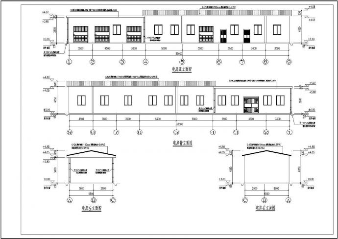 某地一层砖混结构厂区配发电房建筑结构设计施工图纸_图1