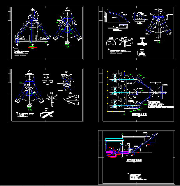 水电站压力岔管cad详细设计施工图纸_图1