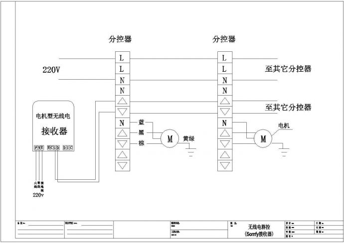 电动窗帘智能控制及接线施工设计图纸_图1