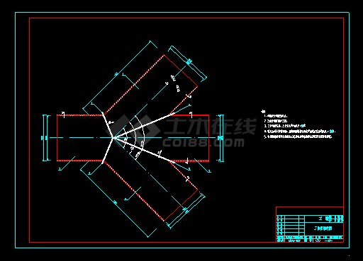 某水电站压力钢管技术施工cad详细设计建筑图纸-图二