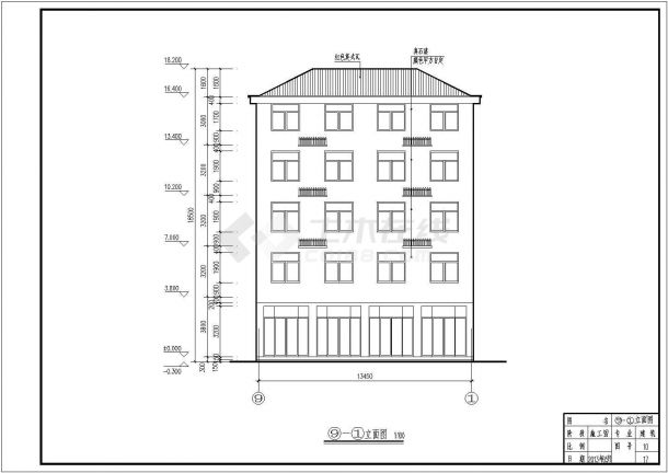河南省某地五层框架结构住宅建筑设计施工图纸-图二