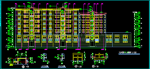 某经典底框商品住宅建筑CAD设计施工图-图二