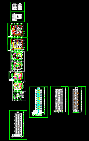 一梯8户32层小户型高层住宅楼建筑设计图_图1
