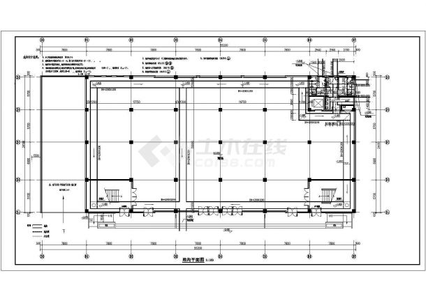 某地四层框架结构商业建筑设计施工图纸-图二