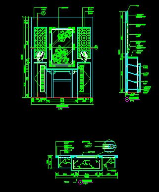 某室内玄关装修设计CAD详情图库-图二