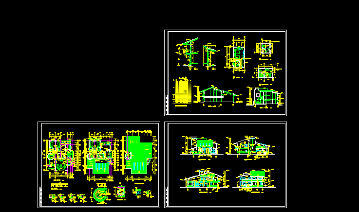藏式别墅施工方案设计全套CAD图纸
