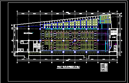 某美食广场建筑装修施工CAD平面图-图二