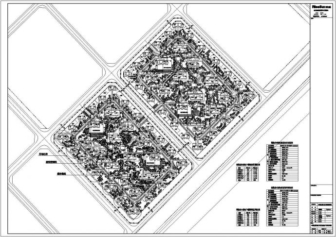 某大型居住小区总平面规划设计方案图_图1