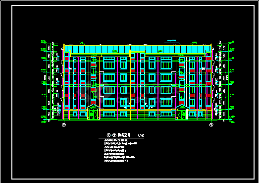 住宅建筑施工设计CAD平立剖全套图纸-图二