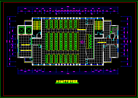 某多功能厅装修施工CAD平面设计图-图二