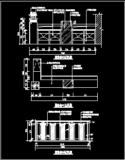 某服务台,吧台施工装修CAD平面设计图-图二