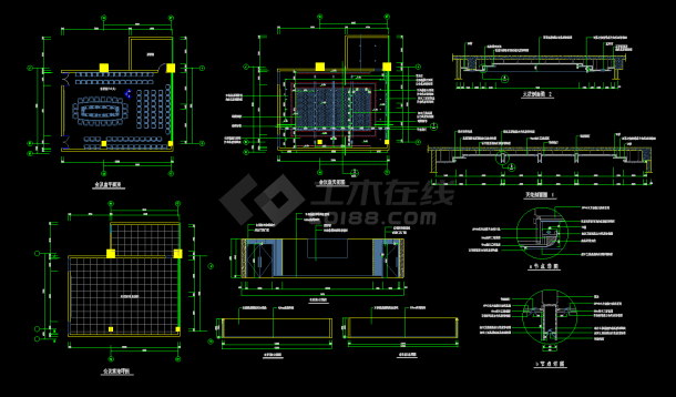 某会议室装饰施工CAD设计平面详图-图一