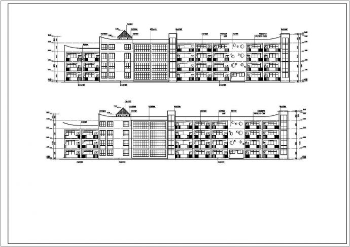 某地四层框架结构幼儿园建筑设计方案图纸_图1