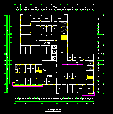 某四层小型门诊楼建筑CAD设计方案图（含效果图）-图二