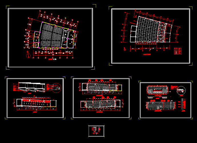 某大学阶梯大会议室施工装修CAD平面设计图_图1