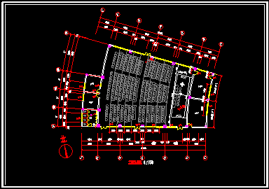 某大学阶梯大会议室施工装修CAD平面设计图-图二