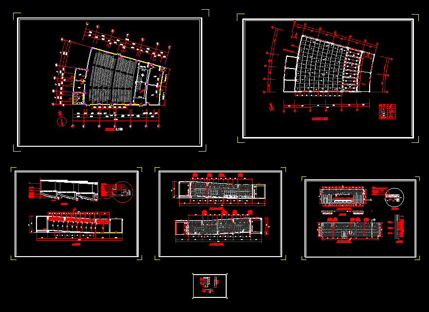 某大学阶梯大会议室施工装修CAD平面设计图