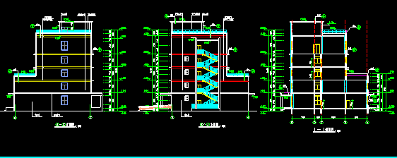 某五层医院行政综合楼建筑CAD设计方案图-图二