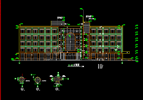 某五层专科医院建筑CAD设计施工平立面图-图二