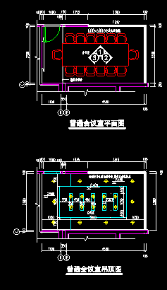 某招商服务中心大楼CAD办公装修设计图-图二