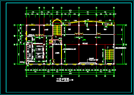 某中学食堂建筑施工装修设计CAD图-图二