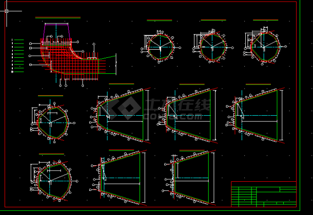 大型水电站建筑设计方案全套CAD图纸-图二