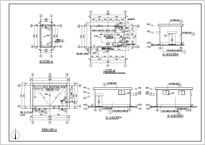 某地一层砖混结构锅炉房建筑设计方案图纸_图1