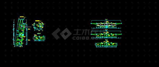 某城市桥梁建筑设计方案全套CAD图纸-图一