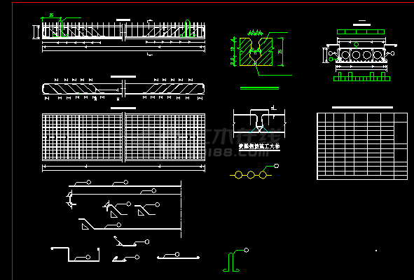 桥梁板梁钢筋骨架设计方案全套CAD图纸-图二