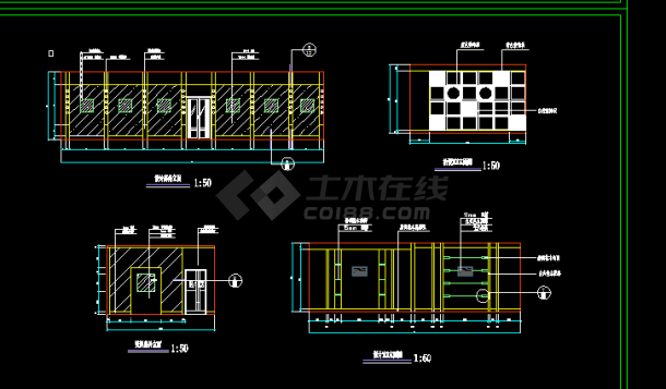 办公空间装修施工及设计全套CAD图纸-图二