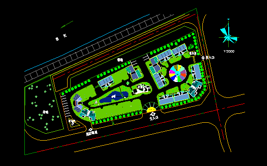 整套民族新村景园规划设计cad平面施工图_图1