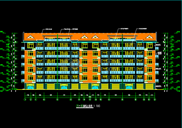 群星花园小区住宅楼建筑设计CAD方案图-图二