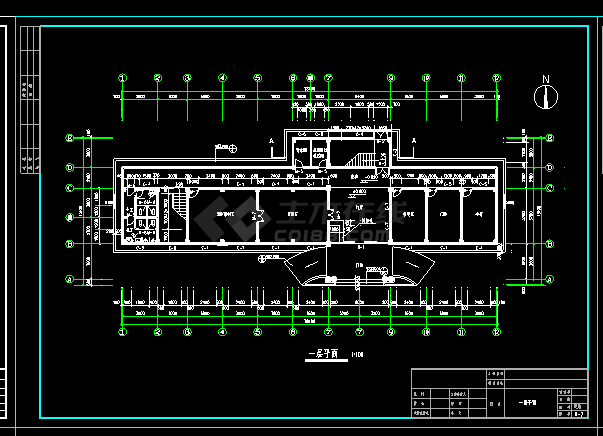 某五层防疫站CAD建筑设计方案图-图二