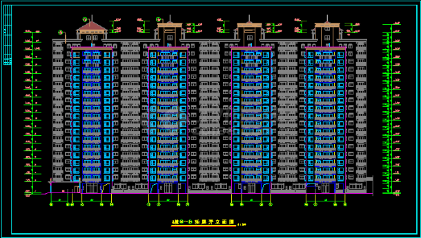 深圳宝安区某高层住宅小区建筑施工设计CAD方案图-图二