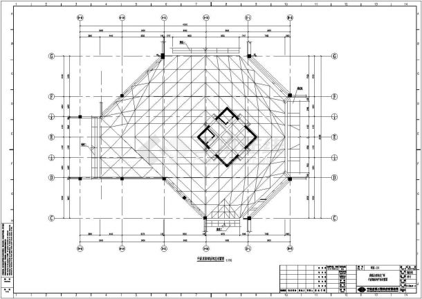内蒙古滨海商业广场钢结构屋顶造型结构图-图二