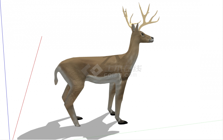 现代动物装饰大型摆件鹿su模型-图一
