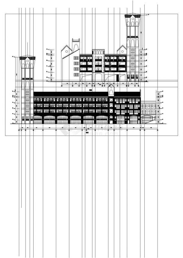 某学校6套多层综合楼建筑设计方案图-图一