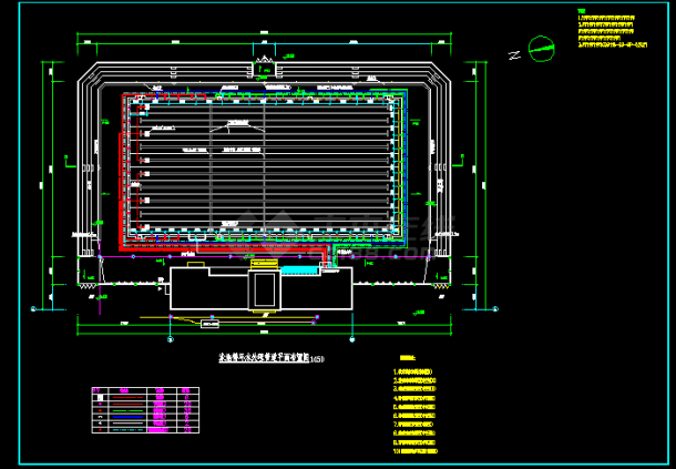 某私人大型游泳池水处理设计CAD图-图二