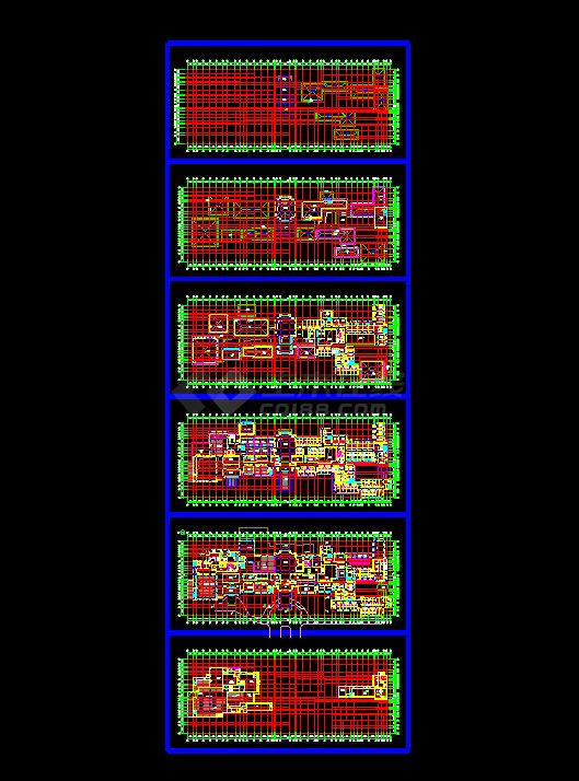 中国文化的现代化五星级酒店建筑cad图纸-图一