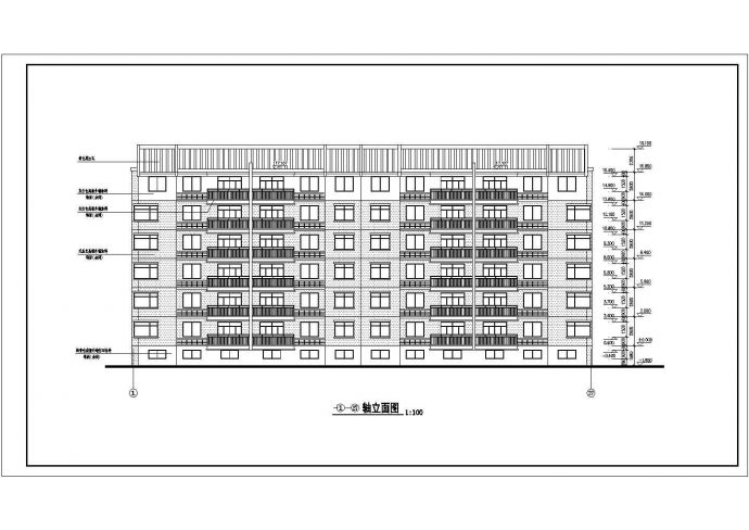 某地6层框架结构住宅楼建筑设计方案图纸_图1