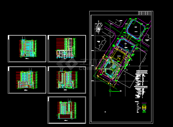某商务广场规划设计方案全套CAD图-图一