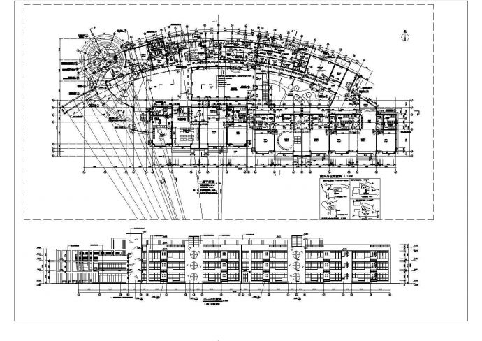 某地区三层框架结构幼儿园建筑施工图纸_图1