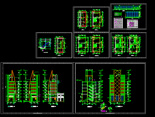 某商业街塔楼建筑设计全套CAD图纸_图1