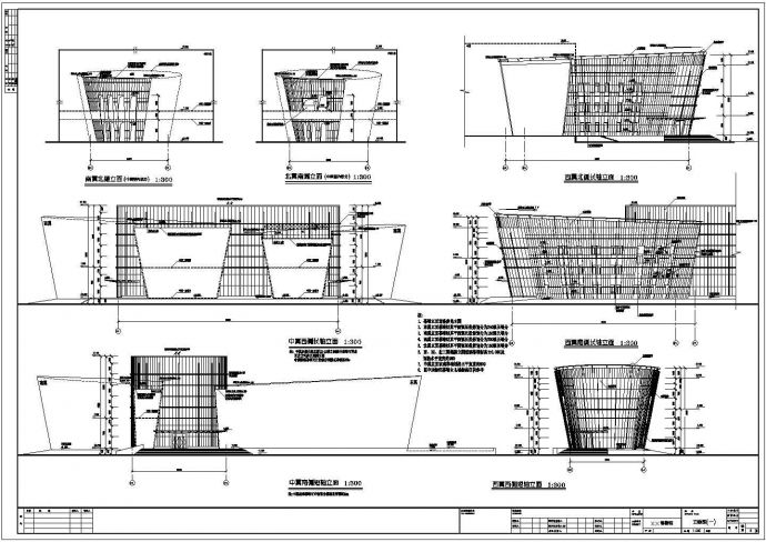 上海青浦三层博物馆建筑设计方案图纸_图1