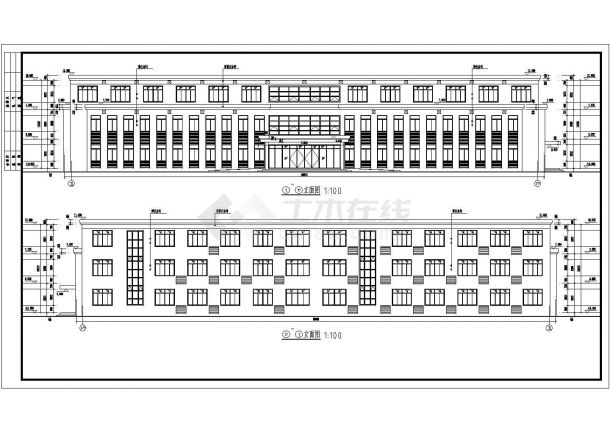 安徽省某公司三层办公楼建设设计施工图-图一