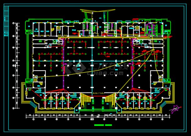 某地区五星级酒店电气设计CAD施工图纸-图二