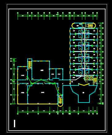 某县城酒店电气设计方案及施工CAD图纸-图二