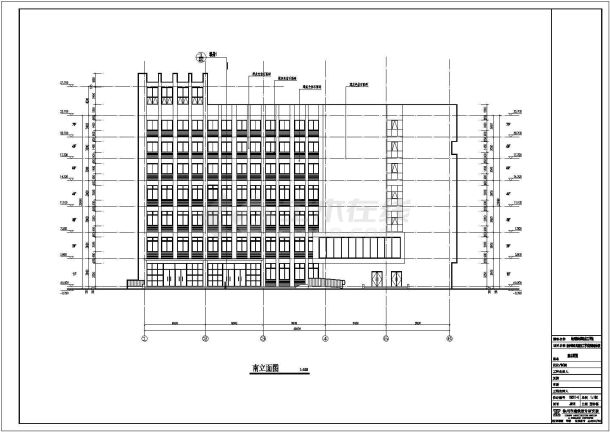 徐州某学校三层食堂和七层综合楼建筑施工图-图一