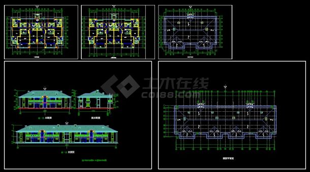 某酒店式公寓楼建筑施工设计方案CAD图纸-图一